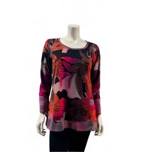 NEW VARIATIONS women'ssunset floral burnout top in multi